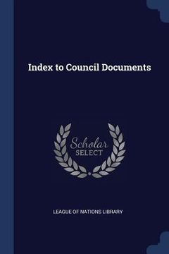portada Index to Council Documents