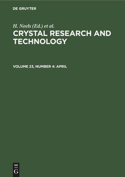 portada Crystal Research and Technology, Volume 23, Number 4, April (in English)