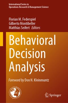 portada Behavioral Decision Analysis (en Inglés)