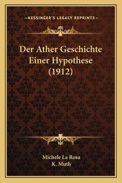 portada Der Ather Geschichte Einer Hypothese (1912) (in German)
