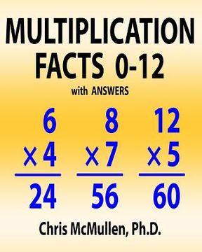 portada Multiplication Facts 0-12 with Answers: Improve Your Math Fluency Worksheets (en Inglés)