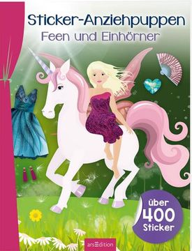 portada Sticker-Anziehpuppen Feen und Einhörner (en Alemán)