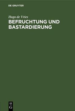 portada Befruchtung und Bastardierung (en Alemán)