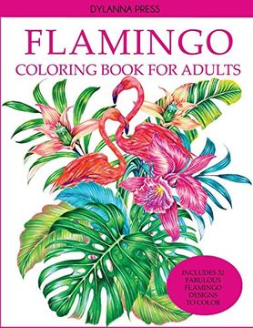 portada Flamingo Coloring Book for Adults (en Inglés)