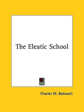 portada the eleatic school (en Inglés)