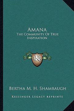 portada amana: the community of true inspiration (en Inglés)