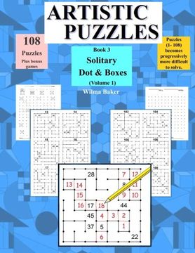 portada Artistic Puzzles: Solitary Dots & Boxes (Volume 3) (en Inglés)