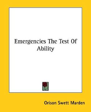 portada emergencies the test of ability (en Inglés)