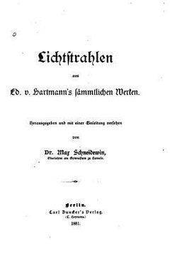 portada Lichtstrahlen aus Ed. V. Hartmann's saemmtlichen Werken (en Alemán)