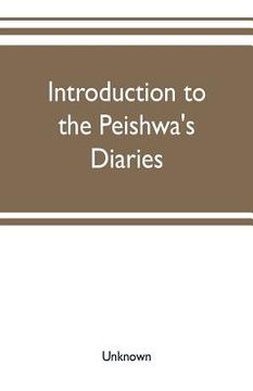 portada Introduction to the Peishwa's diaries (en Inglés)