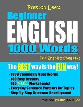portada Preston Lee's Beginner English 1000 Words For Spanish Speakers (en Inglés)