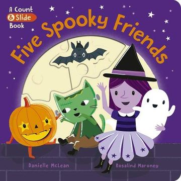 portada Five Spooky Friends: 1 (a Count & Slide Book) (en Inglés)