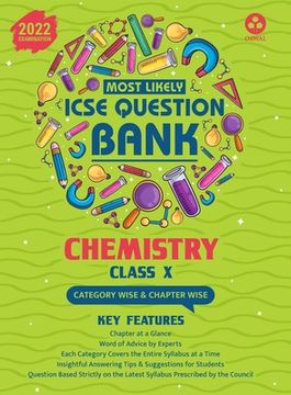 portada Most Likely Question Bank - Chemistry: ICSE Class 10 for 2022 Examination (en Inglés)
