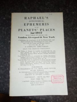 portada Raphael's Astronomical Ephemeris 1947: With Tables of Houses for London, Liverpool and new York
