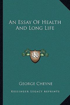 portada an essay of health and long life (en Inglés)