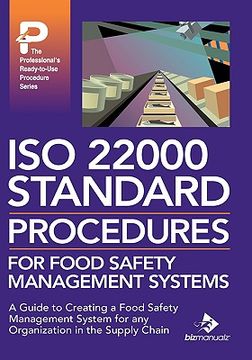 portada iso 22000 standard procedures for food safety management systems (en Inglés)