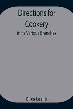 portada Directions for Cookery, in its Various Branches