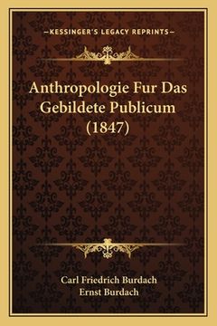 portada Anthropologie Fur Das Gebildete Publicum (1847) (en Alemán)