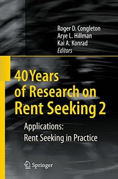 portada 40 years of research on rent seeking 2 (en Inglés)