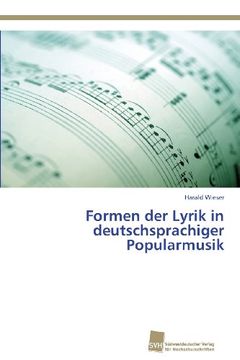 portada Formen Der Lyrik in Deutschsprachiger Popularmusik