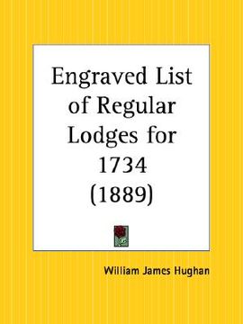 portada engraved list of regular lodges for 1734 (en Inglés)