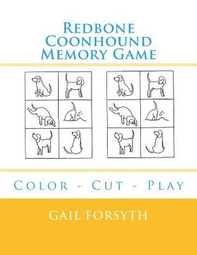 portada Redbone Coonhound Memory Game: Color - Cut - Play (en Inglés)