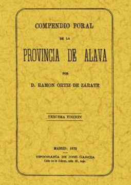 portada Compendio Foral de La Provincia de Alava