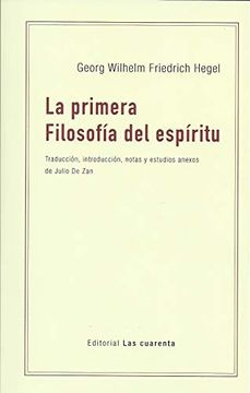 portada La primera filosofía del espiritu (in Spanish)