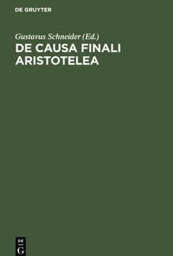 portada De Causa Finali Aristotelea (in Latin)