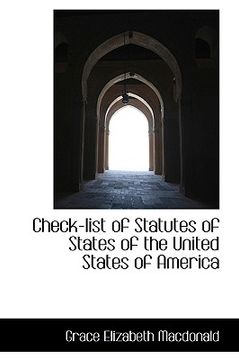 portada check-list of statutes of states of the united states of america
