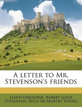 portada a letter to mr. stevenson's friends