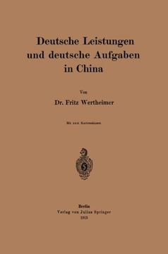 portada Deutsche Leistungen und deutsche Aufgaben in China (German Edition)