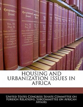 portada housing and urbanization issues in africa (en Inglés)