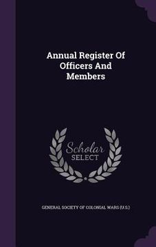 portada Annual Register Of Officers And Members (en Inglés)