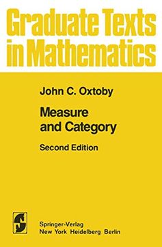 portada Measure and Category: A Survey of the Analogies Between Topological and Measure Spaces (en Inglés)