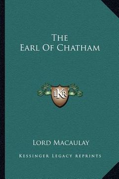 portada the earl of chatham (en Inglés)