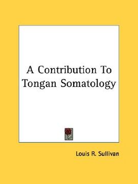 portada a contribution to tongan somatology