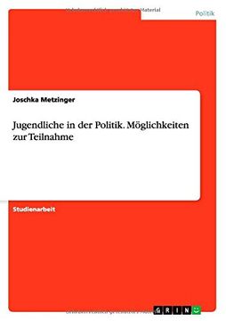 portada Jugendliche in Der Politik. Moglichkeiten Zur Teilnahme (German Edition)