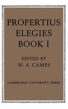 portada Propertius: Elegies Paperback: Book 1: Bk. 1: (en Inglés)