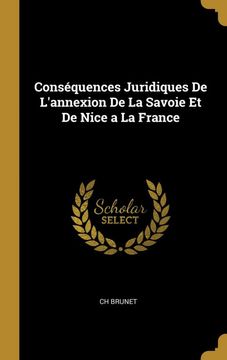 portada Consquences Juridiques de Lannexion de la Savoie et de Nice a la France 