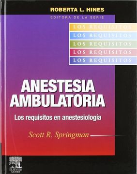 portada Anestesia ambulatoria Requisitos para anestesiología ambulatoria