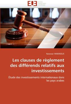 portada Les Clauses de Reglement Des Differends Relatifs Aux Investissements