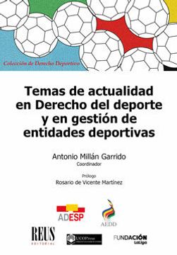 portada Temas de Actualidad en Derecho del Deporte y en Gestion de Entidades Deportivas (in Spanish)