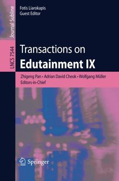 portada Transactions on Edutainment IX (Lecture Notes in Computer Science)