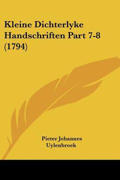 portada Kleine Dichterlyke Handschriften Part 7-8 (1794)