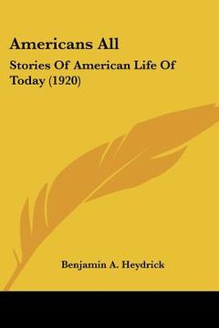 portada americans all: stories of american life of today (1920)