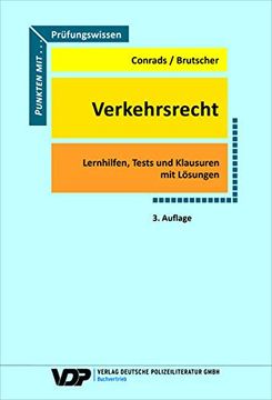 portada Prüfungswissen Verkehrsrecht: Lernhilfen, Tests und Klausuren mit Lösungen (Vdp-Fachbuch) (en Alemán)