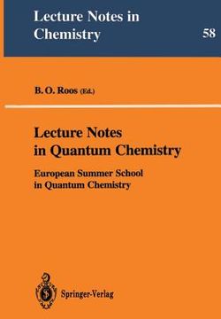 portada lecture notes in quantum chemistry (in English)