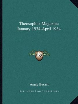 portada theosophist magazine january 1934-april 1934 (en Inglés)