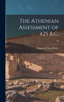 portada The Athenian Assessment of 425 B.C.; 33 (in English)